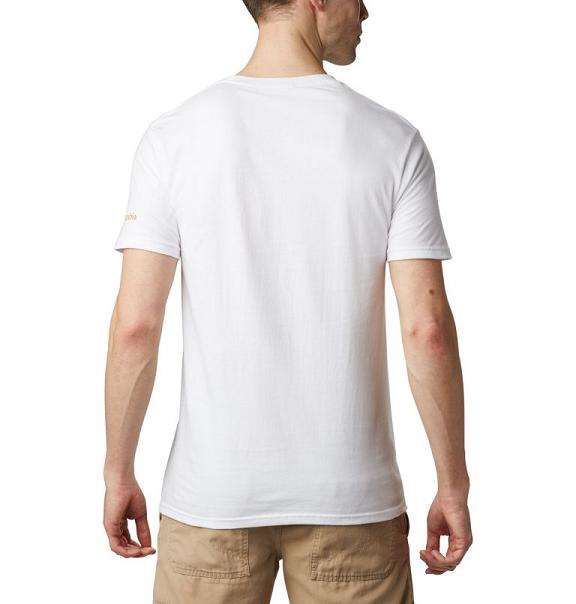 Columbia T-Shirt Herre PFG Hvide OUIN75084 Danmark